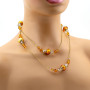 Zoppi Jewels:Collana lunga con perle di murano topazio