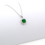 Collana in argento con smeraldo e zirconi bianchi 32,00 € Collane Donna