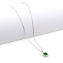 Collana in argento con smeraldo e zirconi bianchi 32,00 € Collane Donna