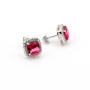 Orecchini in argento con rubino e zirconi bianchi 35,00 € Orecchini Donna