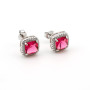 Orecchini in argento con rubino e zirconi bianchi 35,00 € Orecchini Donna