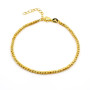 Bracciale a pallini diamantati in argento dorato 23,00 € Bracciali Donna