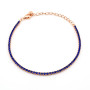 Tennis 2 mm argento rosa con pietre blu zaffiro 25,00 € Bracciali Donna