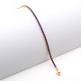 Tennis 2 mm argento rosa con pietre blu zaffiro 25,00 € Bracciali Donna