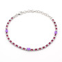 Tennis in argento con pietre bianche e rosa e cuori viola 55,00 € Bracciali Donna