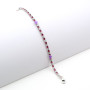 Tennis in argento con pietre bianche e rosa e cuori viola 55,00 € Bracciali Donna