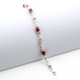 Zoppi Jewels|Bracciale in argento 925 con pepite rosa glitter