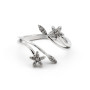 Zoppi Jewels|Anello contrariè in oro bianco con stelle con diamanti 0,10 ct.