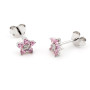 Orecchini con stella in argento e pietre rosa di francia 18,00 € Orecchini Donna