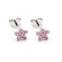 Orecchini con stella in argento e pietre rosa di francia 18,00 € Orecchini Donna