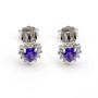 Orecchini a cuore in argento e pietra viola ametista 22,00 € Orecchini Donna