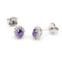 Orecchini toppe 7mm in argento con pietra viola ametista 20,00 € Orecchini Donna
