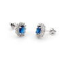 Orecchini a toppe con pietra blu zaffiro in argento 925 25,00 € Orecchini Donna