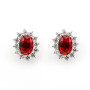 Orecchini toppe in argento con pietra rosso rubino 30,00 € Orecchini Donna