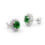 Orecchini a toppe in argento con pietre verde smeraldo 35,00 € Orecchini Donna