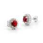 Zoppi Jewels:Orecchini a toppe in argento con pietre rosso rubino:35,00 €