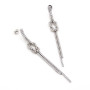 Orecchini tennis 2 fili con nodo in argento 925 55,00 € Orecchini Donna