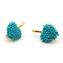 Orecchini monachella in oro 18kt con grappolo di turchese a cuore 1,00 € Orecchini con gemme