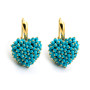 Orecchini monachella in oro 18kt con grappolo di turchese a cuore 1,00 € Orecchini con gemme