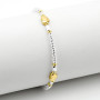Zoppi Jewels|Bracciale in argento a rondelle con cuori dorati