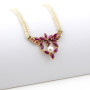 Zoppi Jewels|Collana di perle con pendente in oro 12kt e rubini