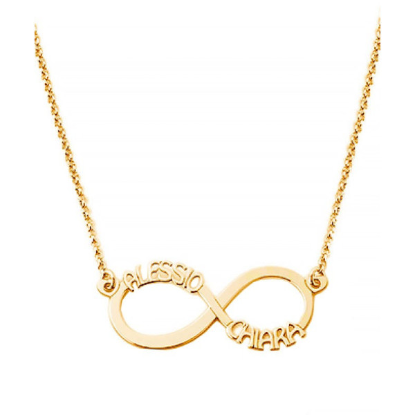 Zoppi Jewels|Collana con infinito personalizzabile in oro 18kt