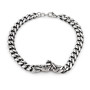 Zoppi Jewels:Bracciale uomo in acciaio brunito con moto