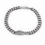 Bracciale uomo in acciaio brunito con ala di aquila 26,00 € Bracciali Uomo