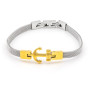 Bracciale uomo in acciaio con ancora dorata 30,00 € Bracciali Uomo