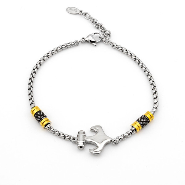 Zoppi Jewels|Bracciale uomo a catena rolò con ancora