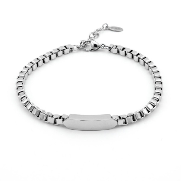 Zoppi jewels|Bracciale uomo a catena cubica con targhetta|24,00 €
