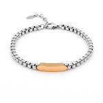 Zoppi jewels|Bracciale uomo a catena cubica con targhetta dorata|24,00 €