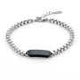 Bracciale uomo a catena cubica con targhetta nera 24,00 € Bracciali Uomo