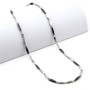Zoppi Jewels|Collana a tubolare ritorto alternato nero in argento 925