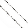 Zoppi Jewels|Collana a tubolare ritorto alternato nero in argento 925