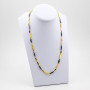 Zoppi Jewels:Collana a tubolare ritorto dorata e nera in argento 925