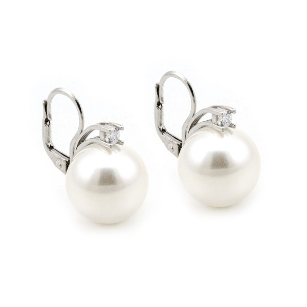 Orecchini monachella perla 14mm con zirconi 35,00 € Orecchini con gemme