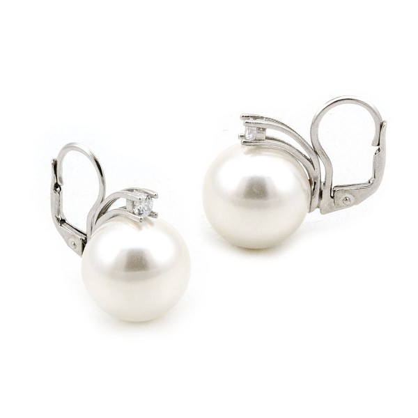Orecchini monachella perla 14mm con zirconi 35,00 € Orecchini con gemme