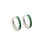 Zoppi Jewels|Orecchini cerchietto 12mm argento e pietre verdi
