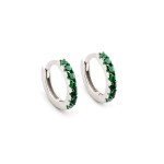 Zoppi jewels|Orecchini cerchietto 12mm argento e pietre verdi|20,00 €