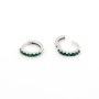 Zoppi Jewels|Orecchini cerchietto 12mm argento e pietre verdi