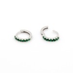 Zoppi jewels|Orecchini cerchietto 12mm argento e pietre verdi|20,00 €