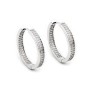 Orecchini Cerchio 24mm di Zirconi con Giro di Pietre 59,00 € Orecchini Donna