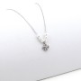 Zoppi Jewels|Collana in argento con fiore di zirconi e perline
