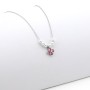 Collana in argento con fiore di zirconi rosa e perline 29,00 € Collane Donna