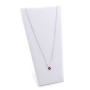 Collana in argento con fiore di zirconi rossi e perline 29,00 € Collane Donna