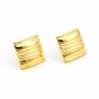 Zoppi Jewels|Orecchini a bottone quadrato in argento dorato