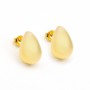 Zoppi Jewels|Orecchini a lobo con goccia in argento dorato