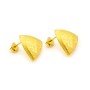 Zoppi Jewels|Orecchini triangolari in argento dorato e satinato