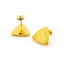 Zoppi Jewels|Orecchini triangolari in argento dorato e satinato
